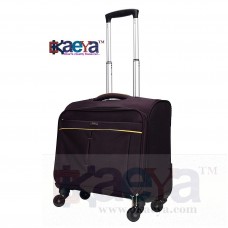 OkaeYa 16 inch 4 wheel Trolley Cabin Bag- Exclusive Pilot Bag Shape-purple